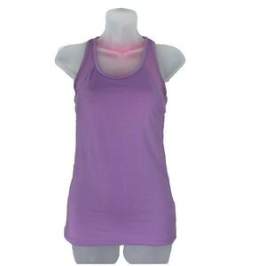 Champion Womens Large‎ Power Train Racer Back Tank Top Shelf Bra Purple Fitted